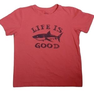 Life is Good Shark Boys Short Sleeve Shirt